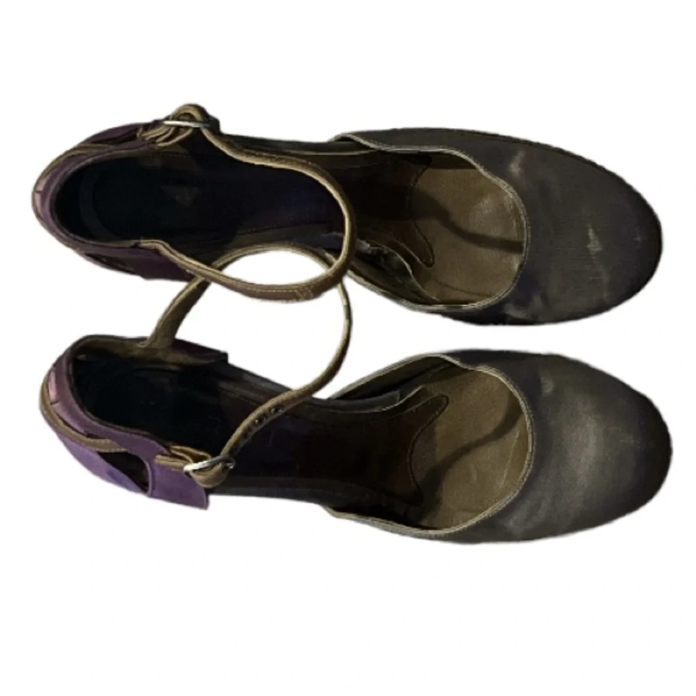 Authentic Marni satin & leather platform designer heels sz 8 Euro 38